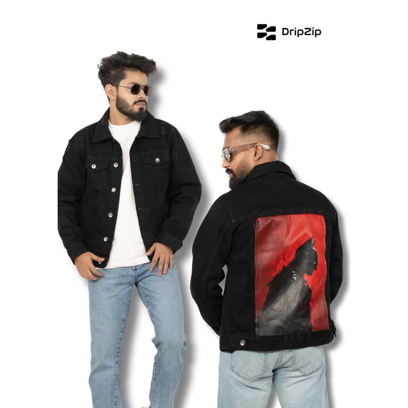 Black Denim Jacket - Batman